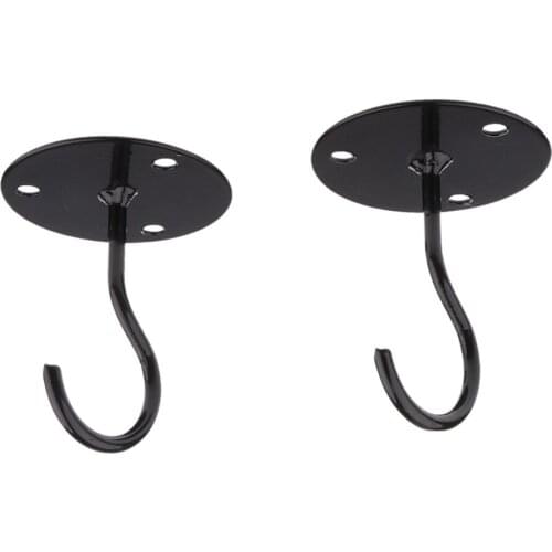 PAIR of VINTAGE IRON CEILING PLATE HOOK LIGHT CHANDELIER HOOKS PLANT HOOKS HANGING BASKET HANGER