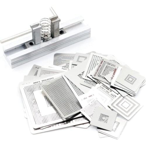 90MM BGA Reballing Station Stencils Template Holder Foxture Jig with 29Pcs Universal Stencis PCB Chip Soldering Repair