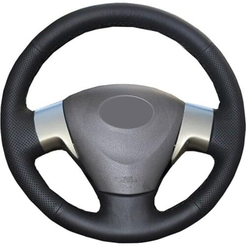 Hand Sew Car Steering Wheel Cover Cow Leather Suede For Toyota Corolla 2006-2010 Auris Isis Aygo (UK) Ractis Matrix Sienta Noah