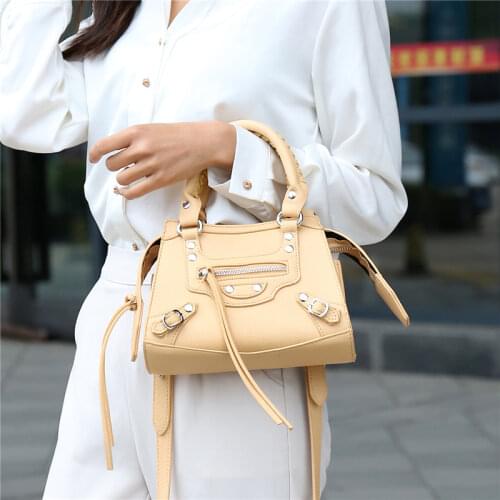 Tassel Rivet Handbag Female Crossbody Messenger Bags Ladies Shoulder Bags PU Leather European Motorcycle Bag for Women