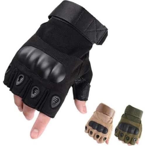Tactical Gloves Half Finger Cycling Gloves Knuckle Protective Breathable Outdoor Military Gloves for Shooting Hunting Climbing