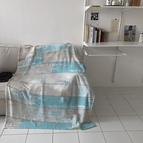 Bedroom Warm Blankets Wood Plank Paint Retro Sofa Throw Blankets Childrens Baby Soft Blankets Airplane Portable Blanket