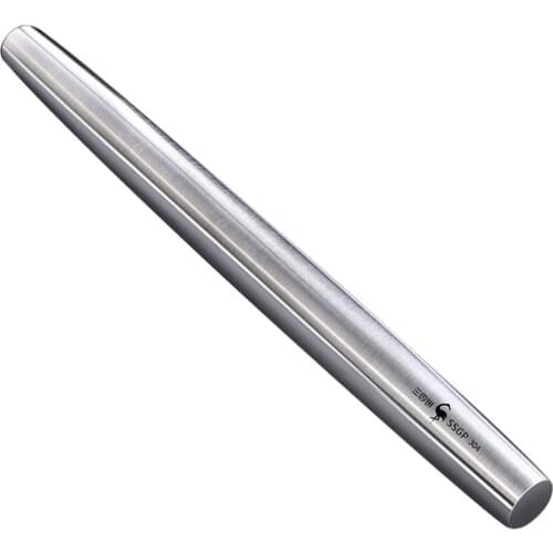 48cm Lengthened & thickened Silver Stainless Steel Rolling Pin Non-stick Hand Dough Roller Bake Cake Pizza Kitchen Accessories