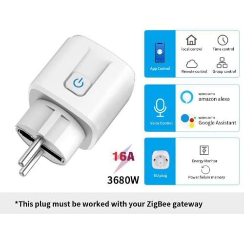 Mini Smart WiFi Plug Adaptor 16A Wireless Remote Voice Control Socket EU Plug