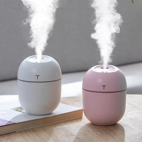 Air Humidifier Mini Ultrasonic USB Essential Oil Diffuser Car Purifier Aroma Anion Mist Maker for Home Car with LED Night Lamp
