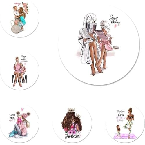 Mom and daughter drawing Icons Pins Badge Decoration Brooches Metal Badges For Backpack Decoration