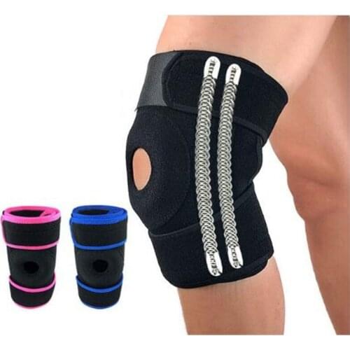 1PCS Compression Springs Knee Support Elastic Breathable Knee Pads Protector Soccer Hiking Sports Safety kneepad Brace
