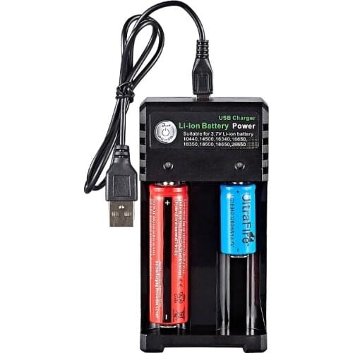 18650 Dual-slot Lithium Battery Charger USB4.2V Power Output Intelligent Charging Protection