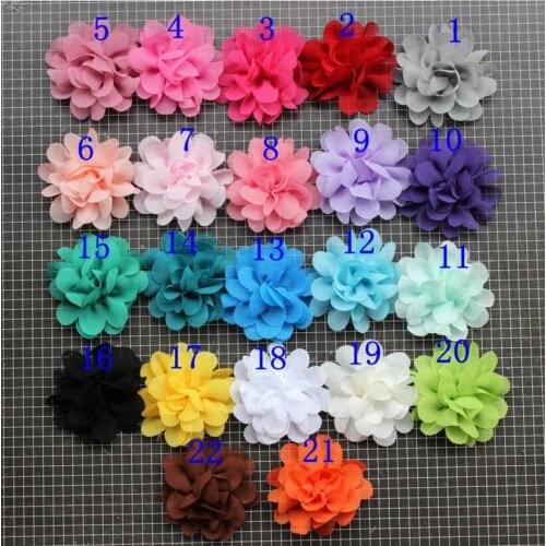 2" chiffon flower lace flower for hair accessories headbands 20 colors U choose 120pcs/lot