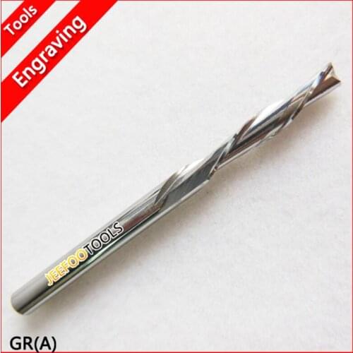 3.175*17 Down cut,left-helical two flutes end milling,cnc router bits for Acrylic,MDF,PVC,Aluminum