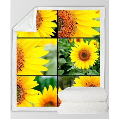 3d Digital Printing Plant Flower Series Double Thick Blanket 130*150cm 150*200cm Sofa Cover Blanket Square Plush Blanket