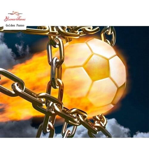 GOLDEN PANNO Diamond Painting Full Square 5D Diy Daimond Embroidery Diamant Mosaic Sale Displasy Broderie Diamant Football 03