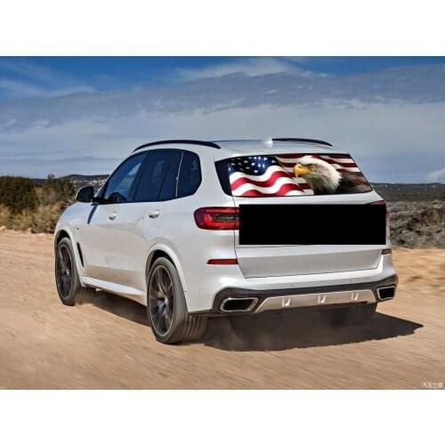Car Sticker Windshield Stickers American Eagle Stickers Flag Rear Window Windshield For Truck SUV Leather Cartoon Decor Sunshade