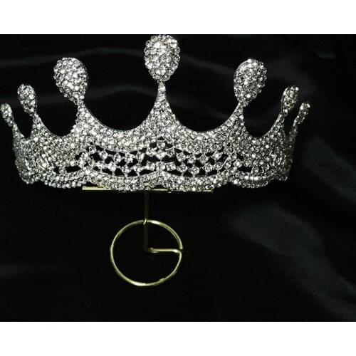 Shining Crown Ornament Bridal Wedding Accessories Simple Alloy Diamond-Studded Bridal Dress Jewelry BH
