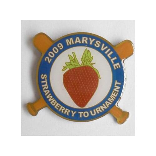 Custom club baseball trading lapel pin cheap price stainless steel CMYK printing with epoxy and butterfly clutch on backing