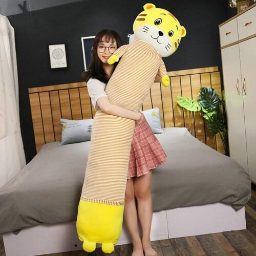 14 Styles New Kawaii Animal Long Pillow Tiger Plush Toys Soft Stuffed Cushion Unicorn Dolls Kid Baby Children Gift
