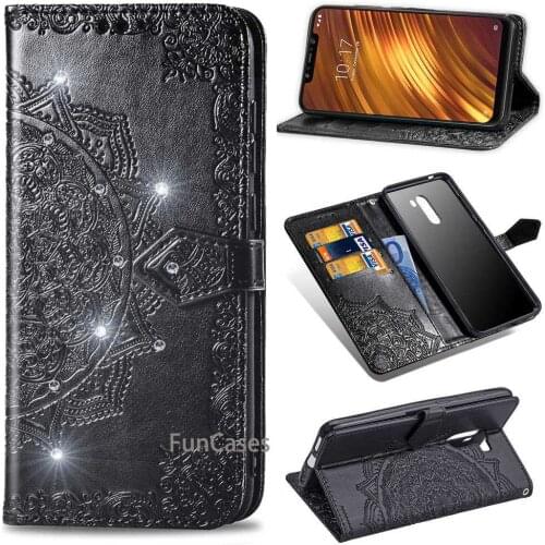 For Xiaomi POCOPHONE F1 Case Cover Global POCO F1 Wallet Leather Cover Protective Phone Cases Silicone for POCOPHONE F1