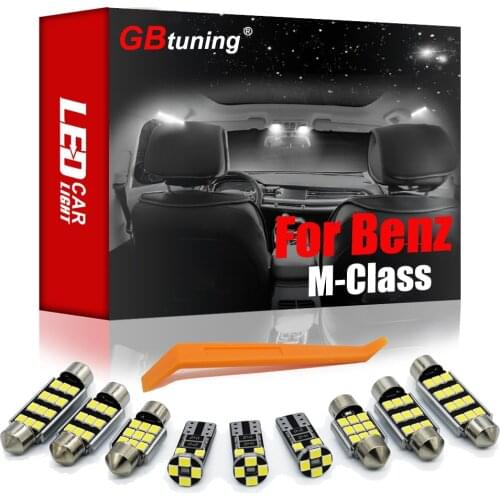GBtuning Canbus LED Interior Light Kit For Mercedes Benz M ML Class W163 W164 W166 AMG 1998-2011 Car Dome Bulb Reading Auto Lamp