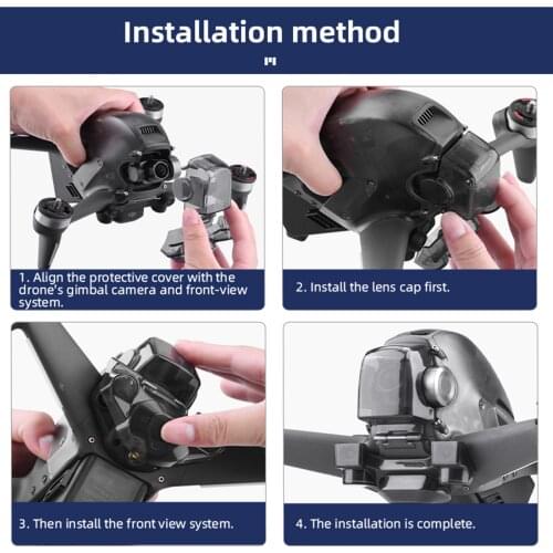 Gimbal Camera Lens Down View Intergrated Cover Cap Dustproof for DJI FPV RC Drone Parts, Protect Gimbal lens & Down-view Lamp