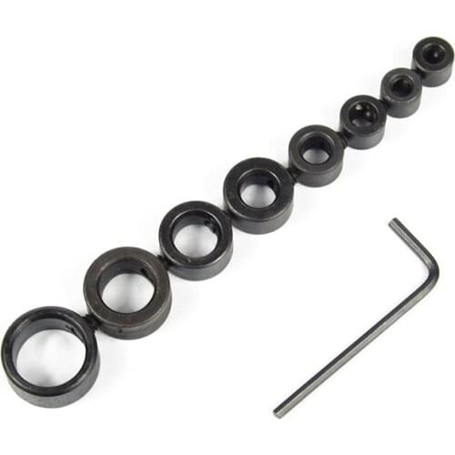 Hot Sell 9Pcs/Lot 3-12mm Drill Bit Depth Stop Collar Ring Positioner Spacing Ring Locator Woodworking Drill Bit Hex Wrench