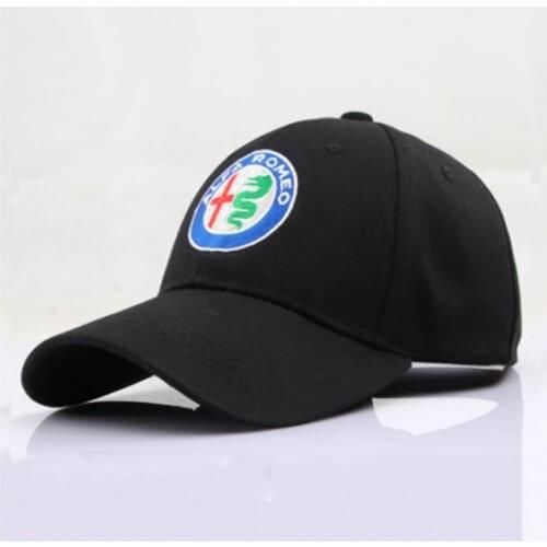 Black Baseball Cap Sports Racing Car Mens Sunglasses Moto ALFA ROMEO Car Motocross Hats Cap Racing F1 Motorcycle 3D Embroidery