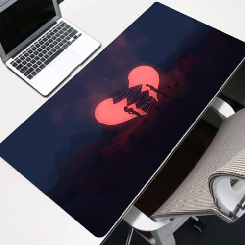 Black Mouse Pad Rgb with USB Interface Hub Love LED Backlit Table Mat Gaming Keyboard and Mousepad 4 Ports Gaming Laptop Gamer