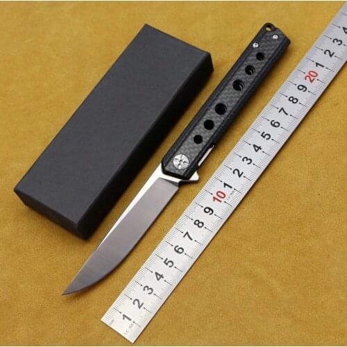 LS-NO.1 folding Knife D2 Blade Steel + carbon fiber handle Outdoor Tactics Camping Hunting Kitchen Supplies EDC Tools