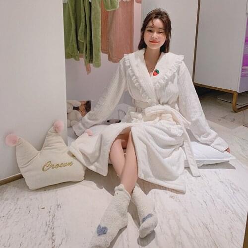 Microfiber Fleece Hooded Ultra Long Robes Loungewear female Sleepwear Plus Size Nightgowns dressing gown Bathrobe night gown