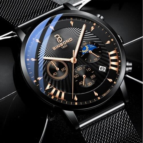 2020 New Top Brand Luxury Fashion Mens Watch Stainless Steel Band Sports Waterproof Quartz Watches for Men Relogio Masculino