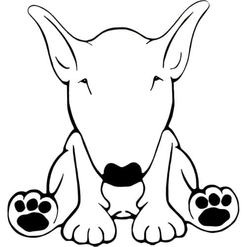 Fashion Car Sticker Personality Bull Terrier Dog PVC Decal Waterproof Sunscreen Cars Exterior Decoration Decal Accessories