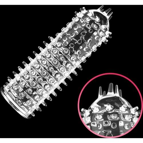 OLO Penis Sleeve Cock Cover Ring Adult Sex Toys for Man Delayed Ejaculation Male Enlargement Reusable Condom Penis Rings