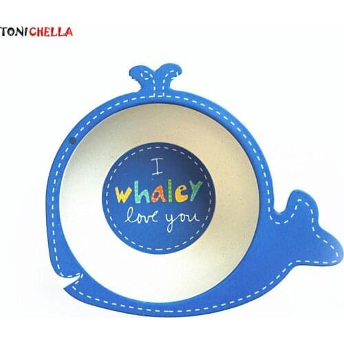 Training PP Baby Spill-Proof Bowl Feeding Food Snack Infants Dishes Tableware Container With Handle Animals Shape Design T0350
