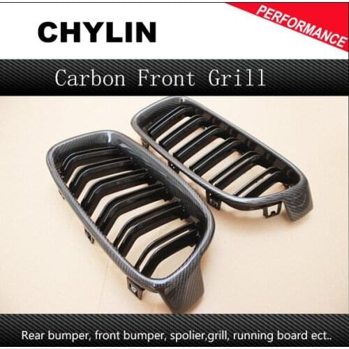 Carbon fiber front ABS kidney bumper grille for BMW 3 series F30 F31 320d 318i 330d 330i 340i 335i 328d 2012 - 2017