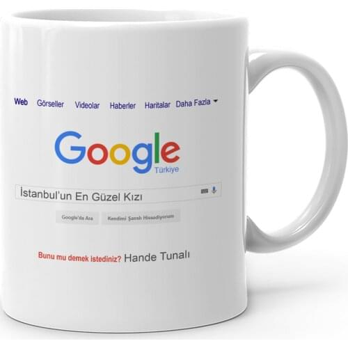 Personalized Custom Google The Most Beautiful Girl in White Mug Cup-1