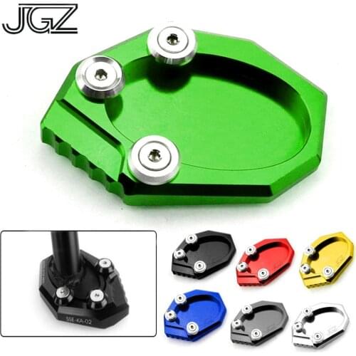 For KAWASAKI VERSYS 650 2011 - 2016 Motorcycle Kickstand CNC Aluminum Side Stand Enlarger Plate Extension Pad KLX 250 2009-2014