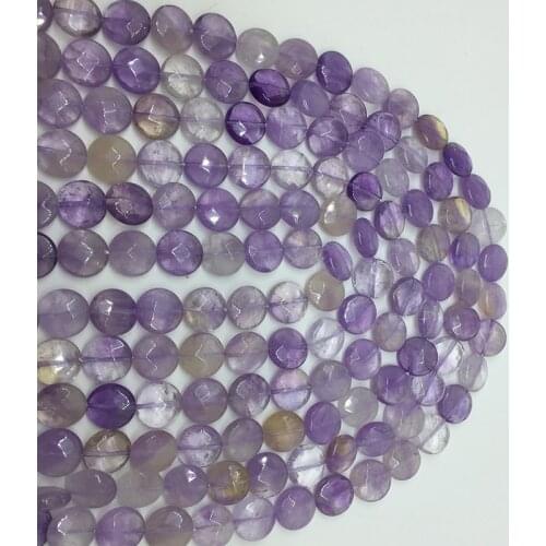 10x14mm Half Circle Shape Natural Gem Purple Amethyst Stone Beads Gemstone Jewelry Making Bracelet Necklace DIY Luck Health