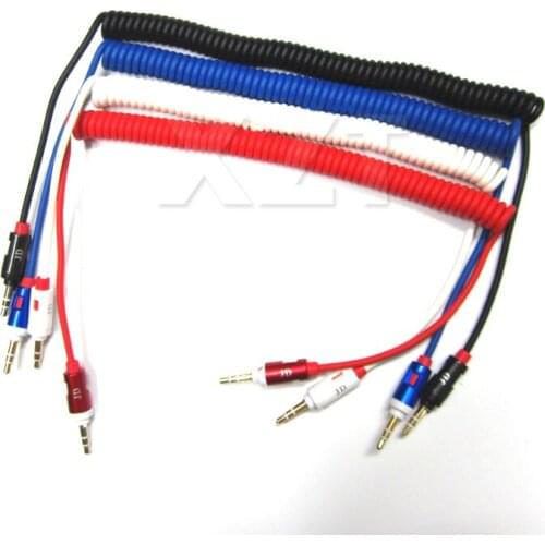 PZ 1PCS Retractable Vehienlar Aux Cables Audio Cable Male to Spring for Mobile Phone for Car for iphone 5 6 6S 3.5mm durable