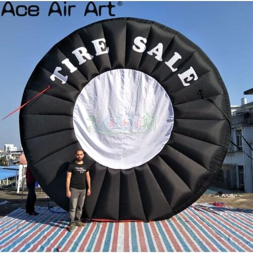 Advertising inflatable tire balloon model for outdoor events giant inflatable tire for sale