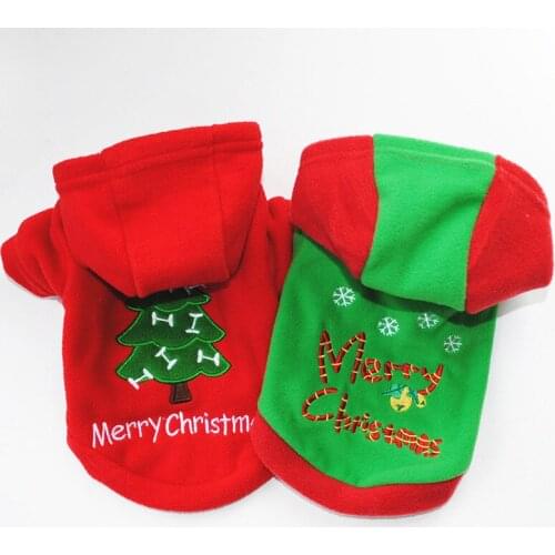 Christmas Pet Dogs Clothes Santa Costume Kitten Puppy Hoodie Warm Pet Dog Clothes New Year Dogs Cats Clothing Pets Costume