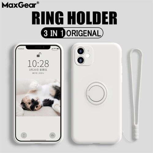 Silicon Magnetic Holder Case For Samsung S20FE Note 8 10 20 S10 Plus S20 Ultra A50 A51 A70 A71 A30S Candy Soft Cover With Strap