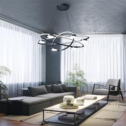 Nordic villa LED bedroom living room chandelier restaurant kitchen lighting hotel coffee house dimming lamp
