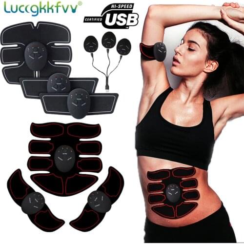 Muscle Stimulator EMS Abdominal Hip Trainer Toner USB Abs Fitness Training Home Gym Weight Loss Body Slimming Massage Fitness