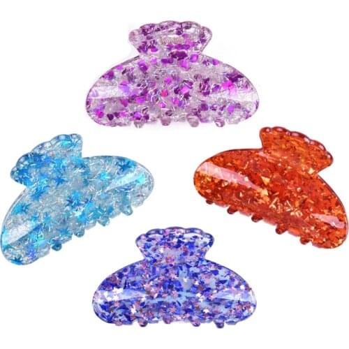 Hair Claws Hairpins Sequins in side Trendy Hair Clip Hair Claw Banana Clip For Women Girl Hair Accessories BG013006