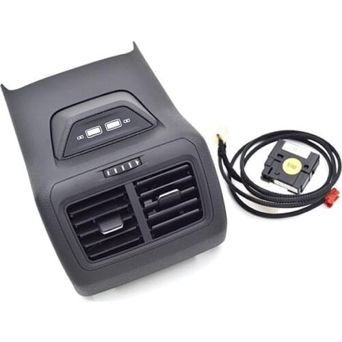 For VW Golf 7 7.5 MK7 Rear Seat USB Socket Charger Armrest Rear Air Vent LHD Car