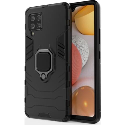 Armor Shockproof Ring Holder Case For Samsung Galaxy A42 5G Hard PC Soft TPU Hybrid Rugged Back Cover