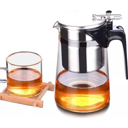 1 teapot glass tea brewer 4 teacup set removable and washable full filter 304 stainless steel liner exquisite cup high temperatu