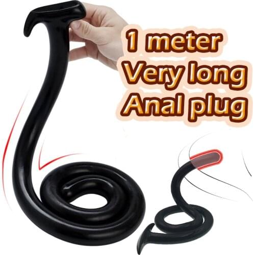 1M Super Long Anal Plug Huge Dildo Butt Plug G-Spot Stimulation Prostate Massage Masturbator Anus Dilator Sex Toys for Women Man