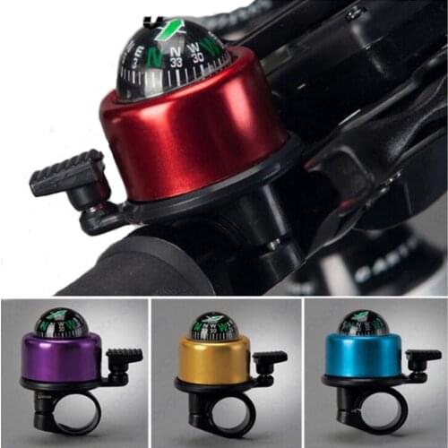 1pc Bicycle Car Bell Metal Color Mountain Bike Bicycle Compass Bell Bicycle Loud Horn Outdoor Safety Cycling Bicycle Accessory