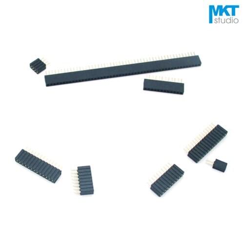 100Pcs 1.27mm Pitch Single Row Straight Pins 4.6mm Female PTH Pin Header For Arduino 20P