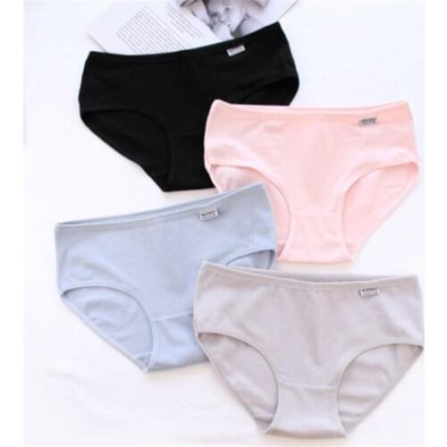 4Pcs Girlss Cotton Blend Panties Briefs Lingerie Shorts For Women Ladies Girls A0014-4